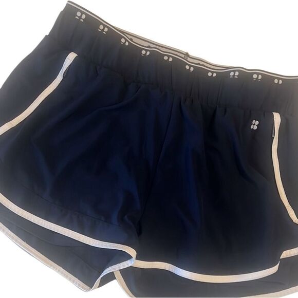 Sweaty Betty On Your Mark Navy Blue Underneath Shorts Running Shorts Size XL - Picture 1 of 11
